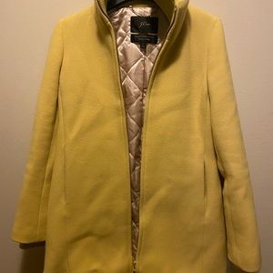 NWOT J. Crew Lodge Coat, Yellow, Sz 0